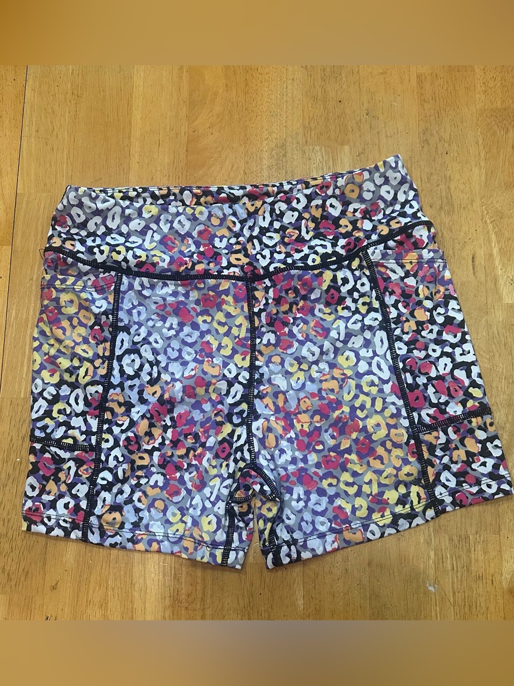 Pro Player Women's Multicolor Leopard-Print Bike Shorts